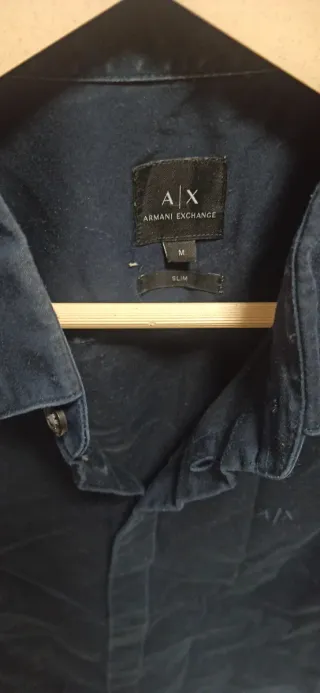 Camisa Armani Exchange Slim M Azul