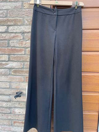 Pantaloni eleganti neri a gamba larga
