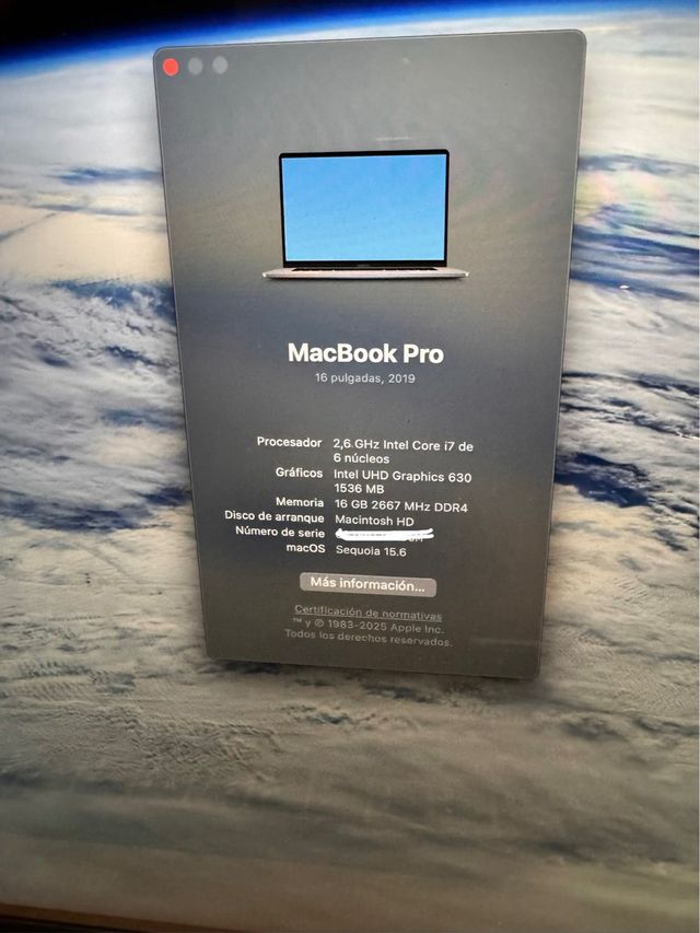 MacBook Pro 16” 2019 Touch Bar Plata