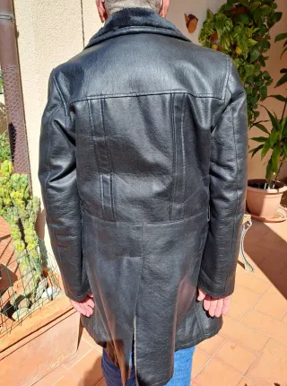 Cappotto uomo pelle imbottito vintage.
