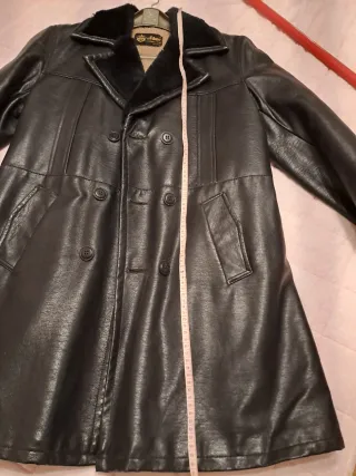 Cappotto uomo pelle imbottito vintage.