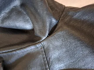 Cappotto uomo pelle imbottito vintage.