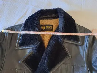Cappotto uomo pelle imbottito vintage.