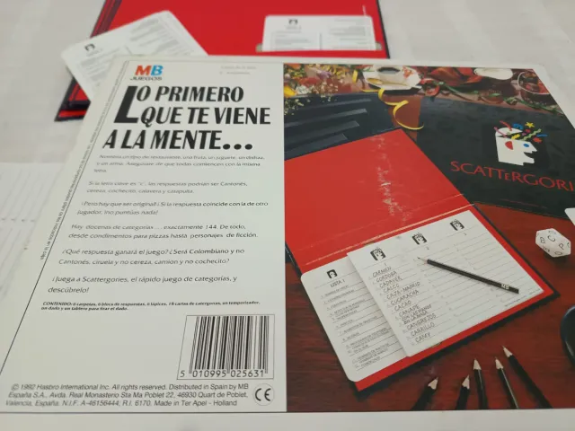 Scattergories Juego de Mesa