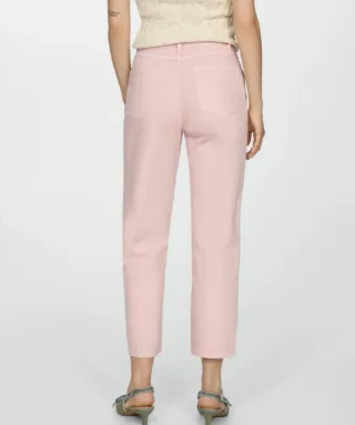 Pantalón vaquero rosa Mango Talla M