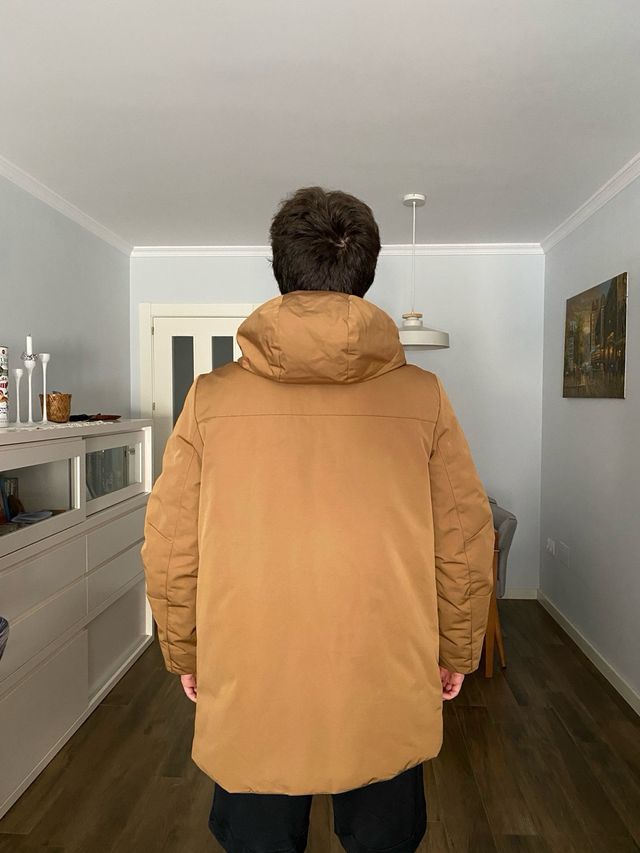 Cazadora parca marrón como nueva