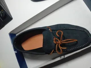 Mocasines Dustin Azul Marino y Marrón