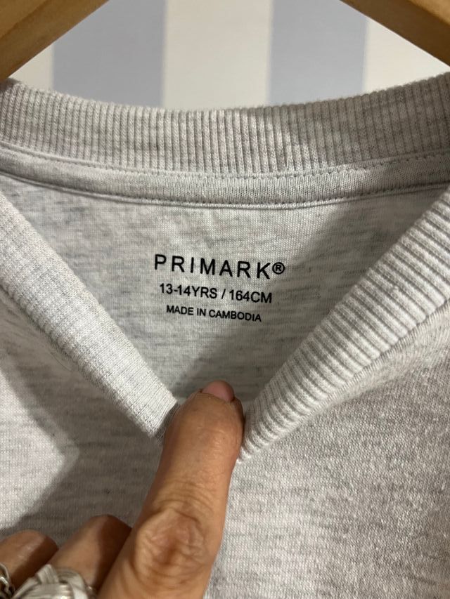 Sudadera Japan Kyoto Primark Gris Talla 13-14