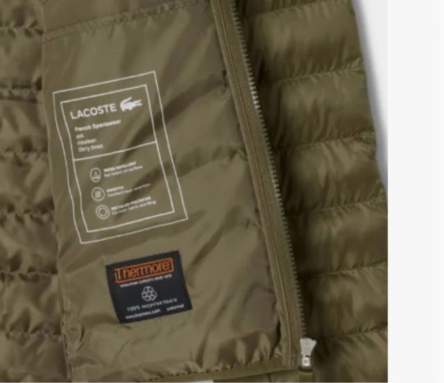 Chaqueta Acolchada Hidrófuga, verde, Lacoste