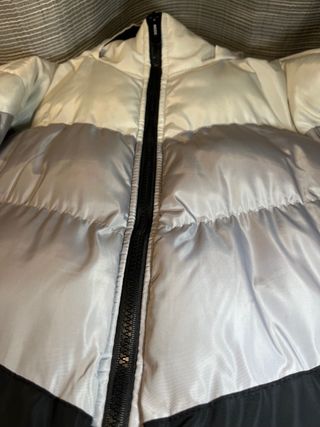 Chaqueta acolchada bloques de color