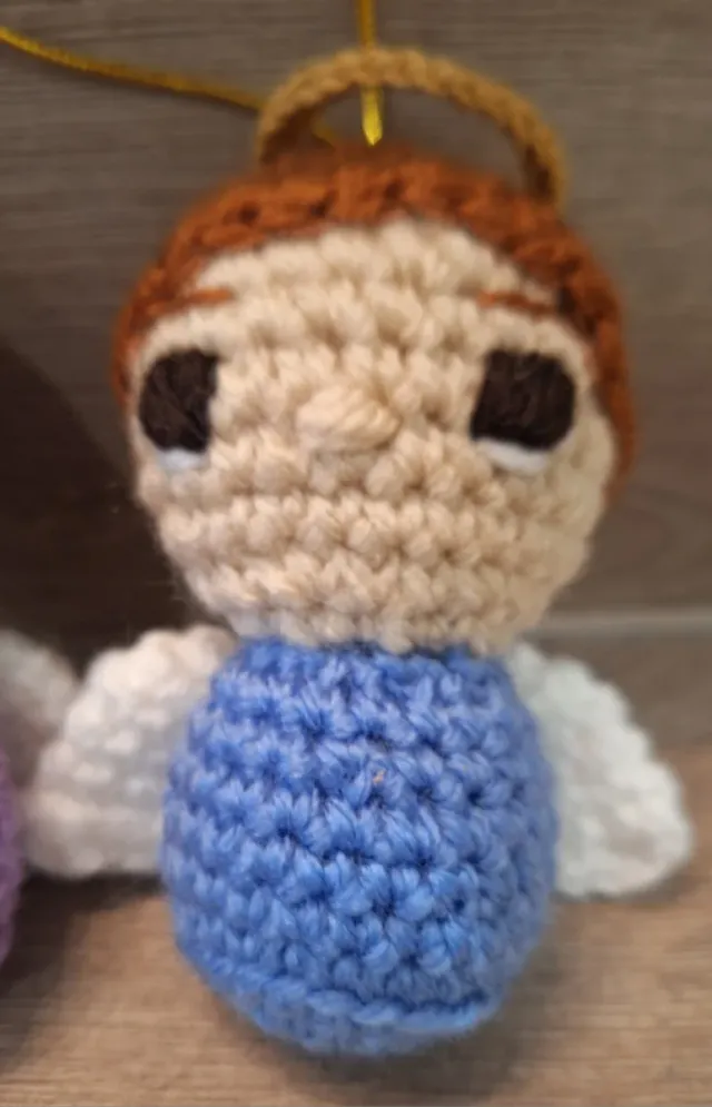 Angelitos crochet árbol Navidad