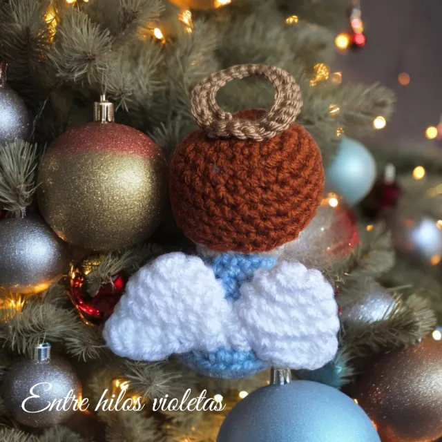 Angelitos crochet árbol Navidad