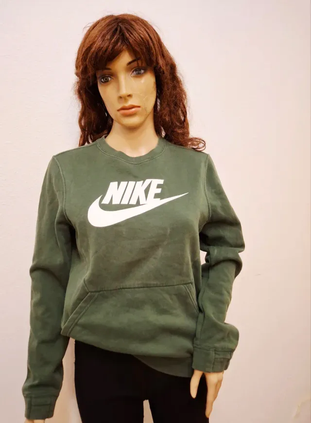 Sudadera Nike Verde con Bolsillo Canguro