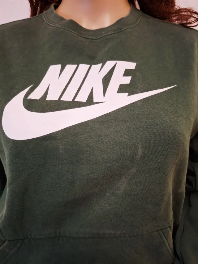 Sudadera Nike Verde con Bolsillo Canguro
