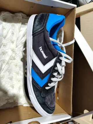 Zapatillas Hummel Hombre Negras y Azules