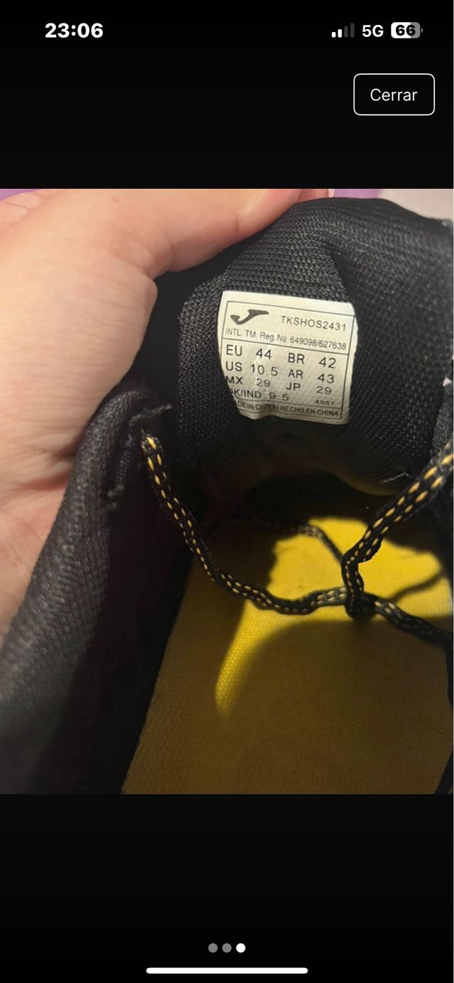 Zapatillas Joma Hombre Talla 44 Negro/Dorado