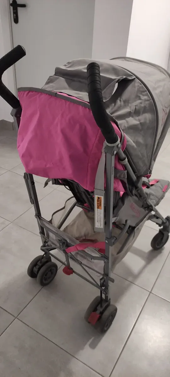Silla de paseo Maclaren gris y rosa