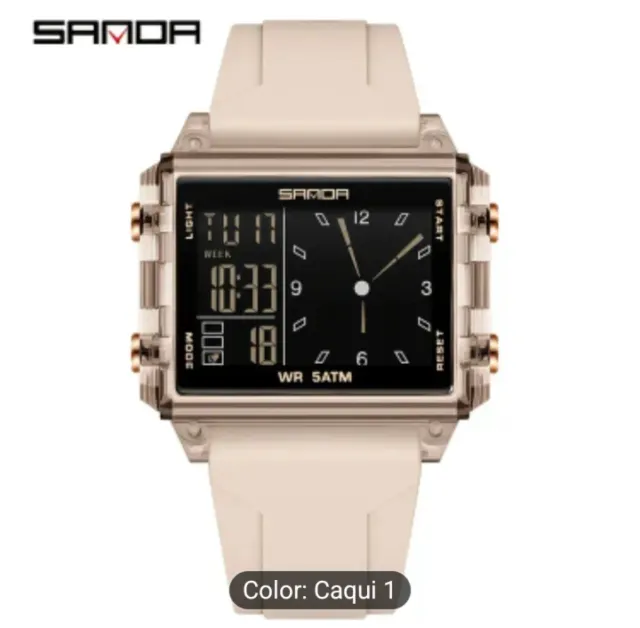 Reloj Samoa Digital Doble Beige