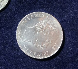 Lotto 3 monete Vittorio Emanuele II Umberto I