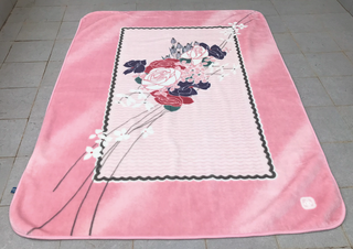 manta de invierno para cama de manterol rosa