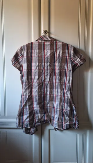Camicia ZUIKI a Quadri Marrone/Beige - Manica Cort