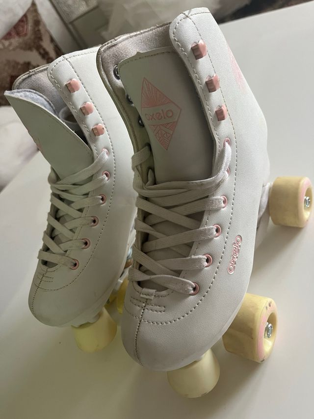 Patines Oxelo 4 Ruedas Blancos Talla 38