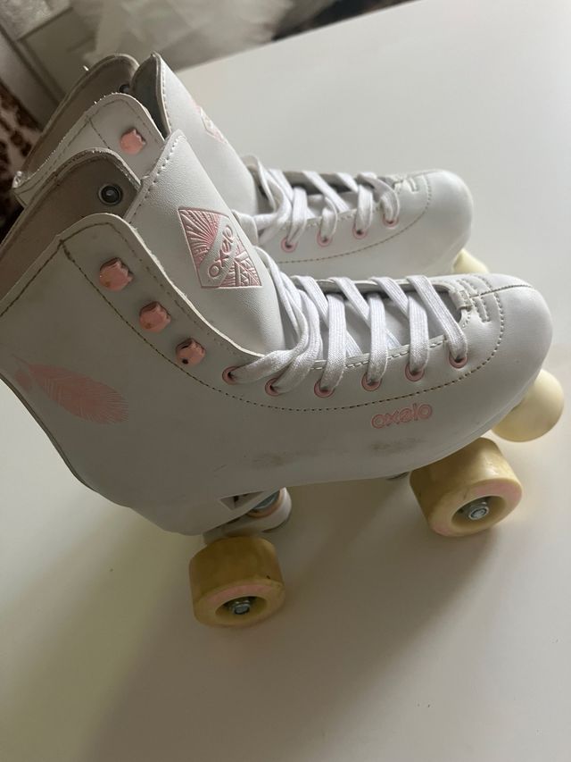 Patines Oxelo 4 Ruedas Blancos Talla 38