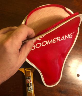 2 RAQUETAS DE PING PONG MARCA BOOMERANG CON FUNDAS