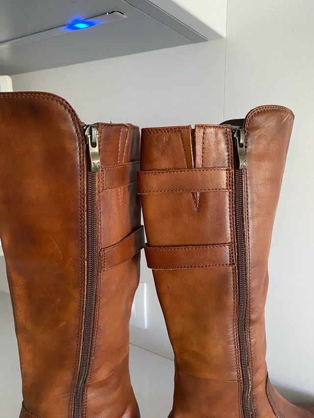 Botas de piel marrones talla 37