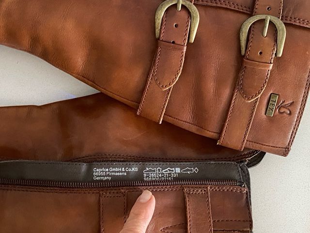 Botas de piel marrones talla 37