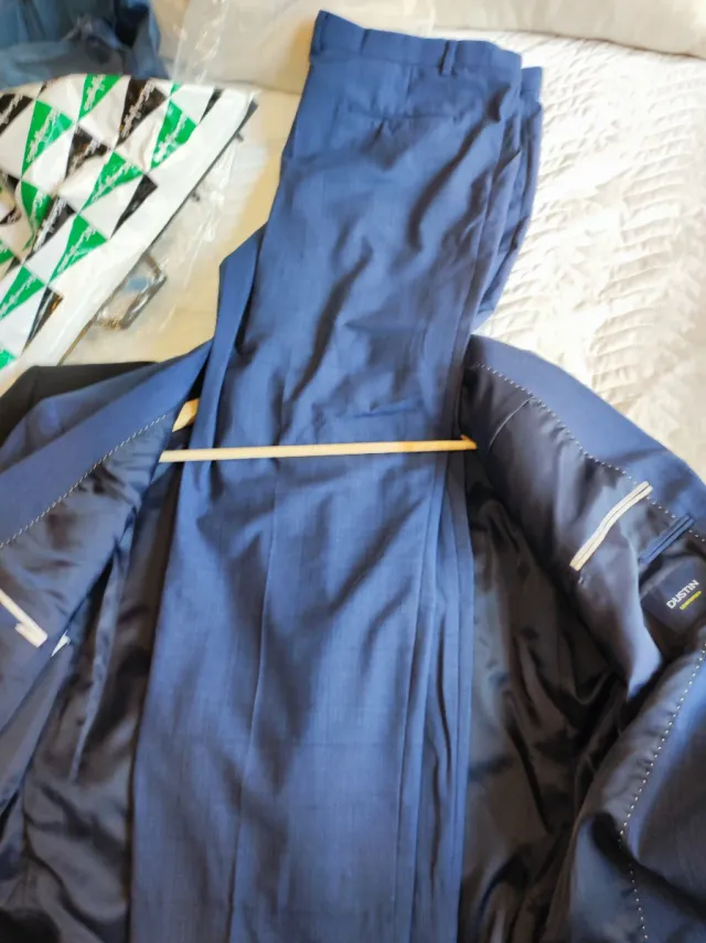 Traje de caballero Dustin azul cuadros