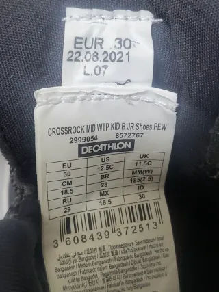 Botas de montaña niño