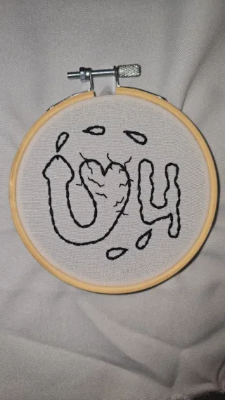 Bordado Love em Hoop