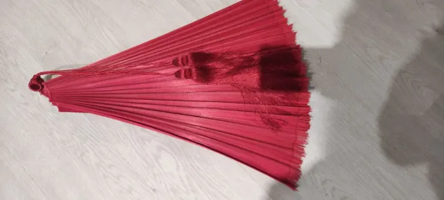 Abanico oriental rojo decoración