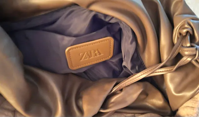 Bolso shopper XXL beige con asas marrones