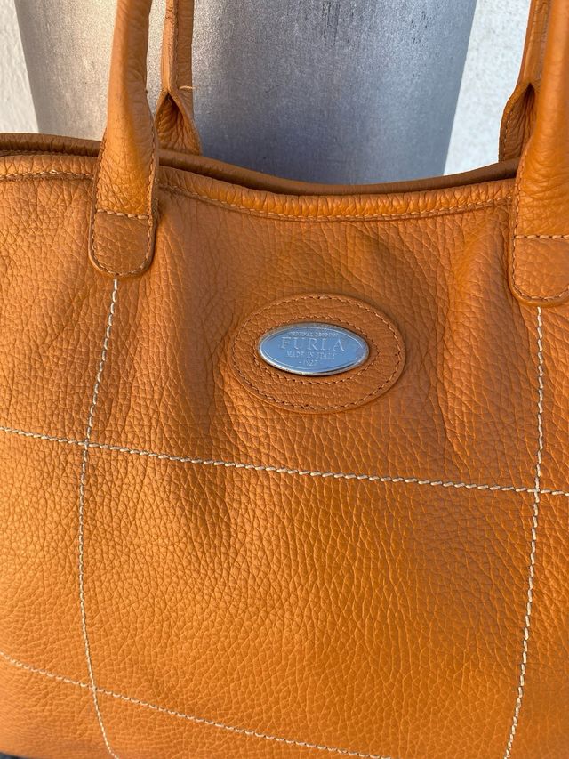 Furla Borsa Pelle Arancione Made in Italy