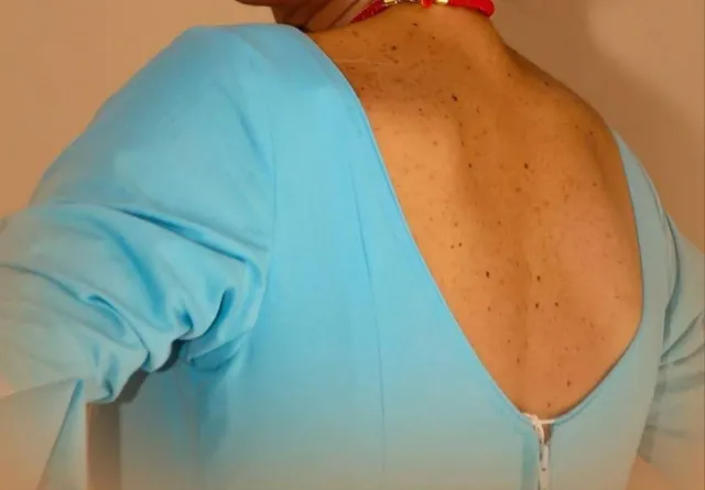 Traje de Flamenca Azul Volantes