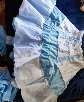 Traje de Flamenca Azul Volantes