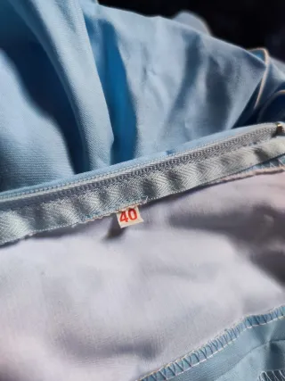 Traje de Flamenca Azul Volantes