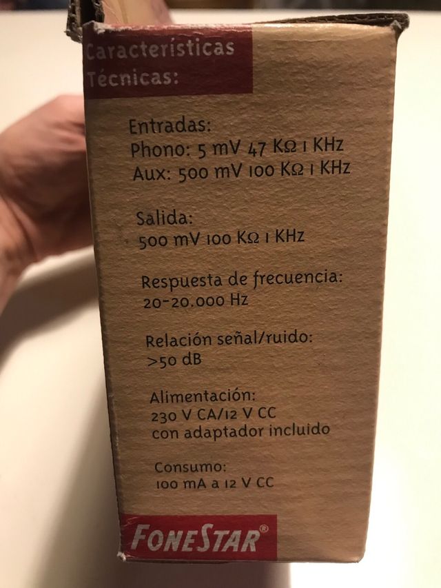 Fonestar TC-5P Preamplificador Selector Phono/Aux