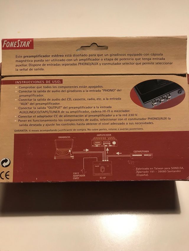 Fonestar TC-5P Preamplificador Selector Phono/Aux