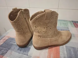 Botas Cowboy Niña Beige Talla 36-37