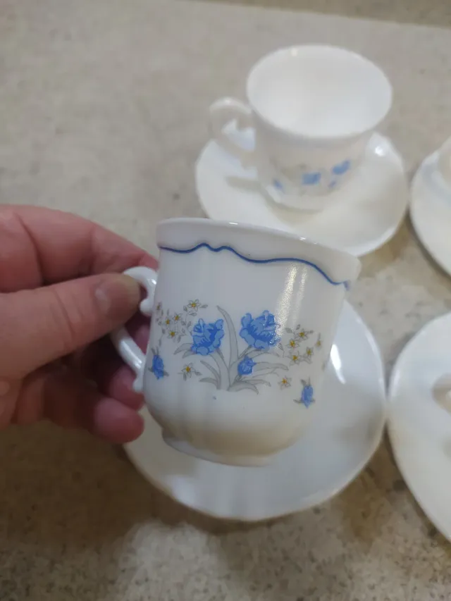 OFERTA!!! Juego 6 Tazas Café Romantique Porcelana