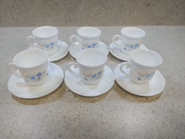 OFERTA!!! Juego 6 Tazas Café Romantique Porcelana