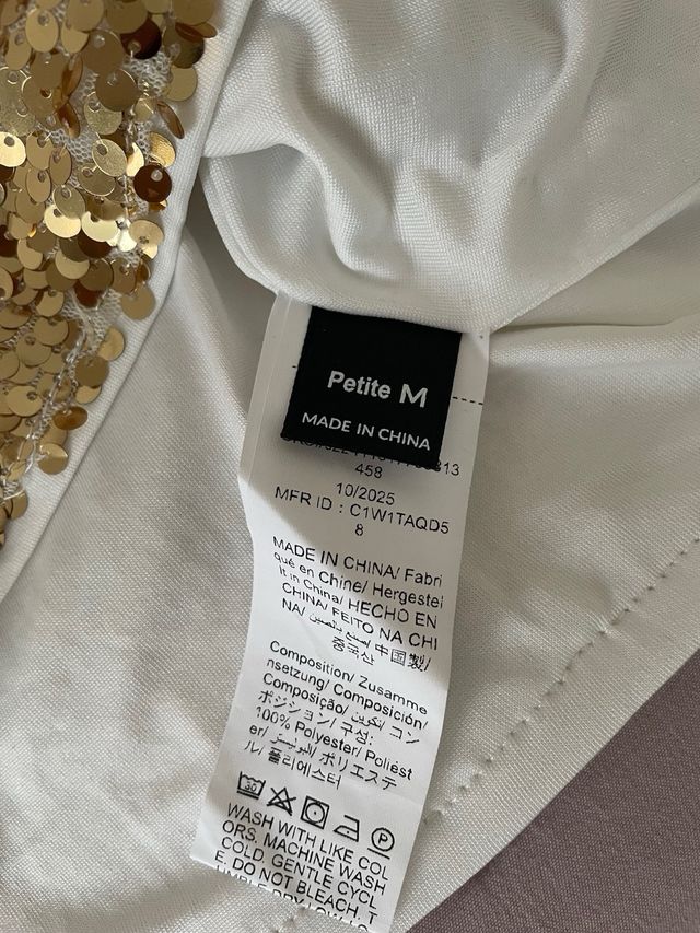 Falda mini lentejuelas doradas Talla M