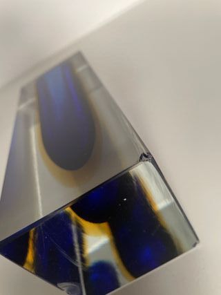 Vaso Murano Sommerso Flavio Poli Vetro Blu