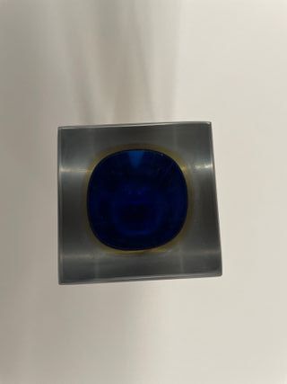 Vaso Murano Sommerso Flavio Poli Vetro Blu