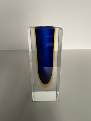 Vaso Murano Sommerso Flavio Poli Vetro Blu