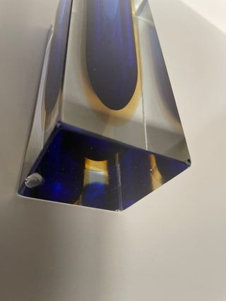 Vaso Murano Sommerso Flavio Poli Vetro Blu