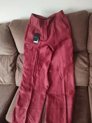 Pantalón Massimo Dutti Rojo Nuevo